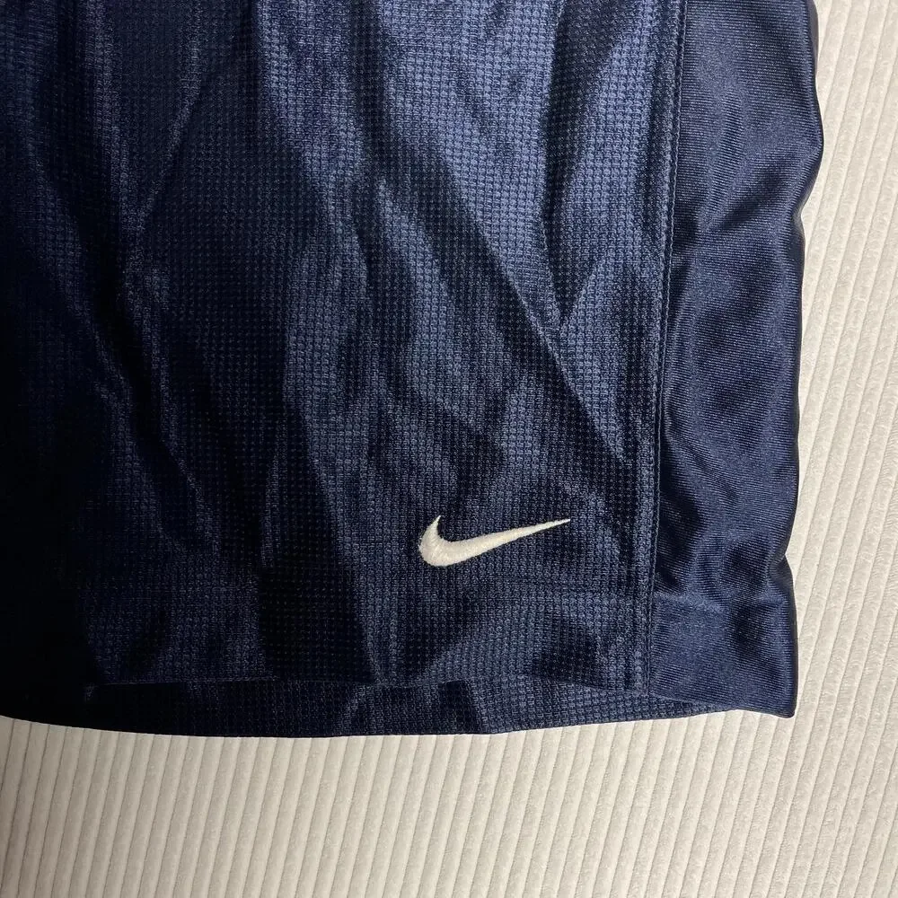 Nike Basketball Shorts Y2k Mens M Blue Mesh Athletic Elastic Waist Pockets Gym